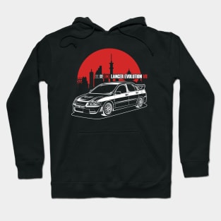 Lancer Evolution VII - Red & White Print Hoodie